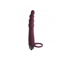 Lola Games Strap-On Pure Passion Bramble wibrator z pierścieniem Wine Red
