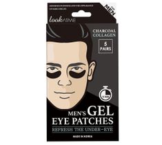 Look At Me Men's Gel Eye Patches żelowe płatki pod oczy dla mężczyzn Charcoal 5 par