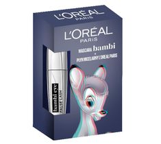 L'Oreal Paris Make-Up zestaw False Lash Bambi Eye tusz do rzęs Black 8.9ml + płyn micelarny 400ml