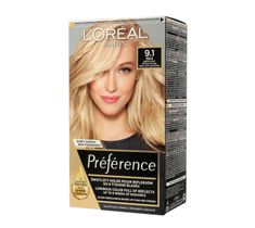 L'Oreal Recital Preference 9.1 farba do włosów bardzo jasny blond popielaty (174 ml)