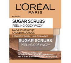 L'Oreal Sugar Scrubs peeling do twarzy odżywczy 3 cukry + masło kakaowe (50 ml)
