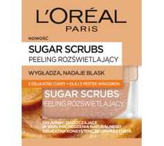 L'Oreal Sugar Scrubs peeling do twarzy rozświetlający 3 cukry + olej z pestek winogron (50 ml)