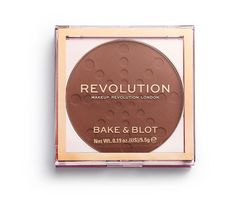 Makeup Revolution Bake & Blot  – puder do twarzy Deep Dark (5.5 g)