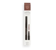 Makeup Revolution – Bushy Brow Pen Dark Brown pisak do brwi (1 szt.)