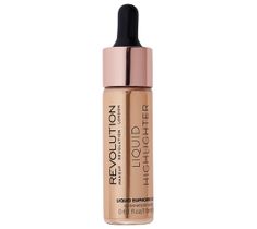 Makeup Revolution Liquid Highlighter – rozświetlacz w płynie Euphoric Gold (18 ml)