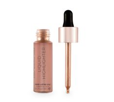 Makeup Revolution Liquid Highlighter – rozświetlacz w płynie Lustre Gold (18 ml)