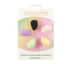 Makeup Revolution Mini Pro Colour Correct Sponge Set (zestaw minigąbek do makijażu 1 op. 5 szt.)