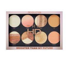 Makeup Revolution Pro HD Palette Brighter Than My Future – paleta rozświetlaczy do twarzy i ciała (32 g)