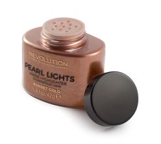 Makeup Revolution Pearl Lights Loose Highlighter – sypki puder do twarzy rozświetlający Sunset Gold (25 g)
