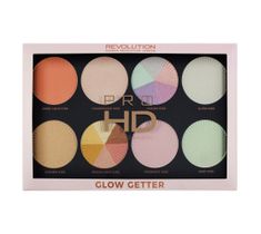 Makeup Revolution Pro HD Palette Glow Getter – paleta rozświetlaczy (32 g)