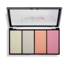 Makeup Revolution Re-Loaded Lustre – paleta rozświetlaczy Lights Cool (1 szt.)