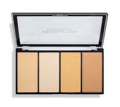 Makeup Revolution Re-Loaded Lustre – paleta rozświetlaczy Lights Warm (1 szt.)