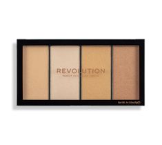 Makeup Revolution Re-Loaded Lustre – paleta rozświetlaczy Lights Warm (1 szt.)