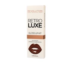 Makeup Revolution Retro Luxe Gloss Lip Kit – zestaw do ust konturówka + błyszczyk Original (1 op.)