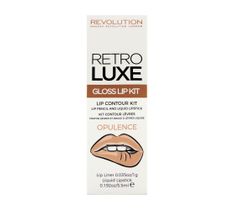 Makeup Revolution Retro Luxe Gloss Lip Kit – zestaw do ust Opulence pomadka + konturówka (1 szt.)
