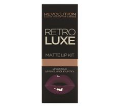 Makeup Revolution Retro Luxe Kits Matte – zestaw do makijażu ust konturówka + błyszczyk Royal (1 op.)