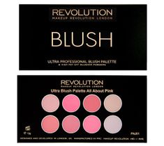 Makeup Revolution Ultra Blush Palette 8 - zestaw róży do policzków All About Pink (13 g)