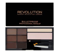 Makeup Revolution Ultra Brow Medium to Dark - zestaw do stylizacji brwi (1 op.)
