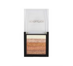 Makeup Revolution Vivid Shimmer Brick Rose Gold - paletka bronzerów i rozświetlaczy (7 g)