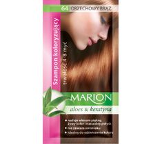 Marion Aloes & Keratyna – szampon koloryzujący do włosów do nr 64 Orzechowy Brąz (80 ml)