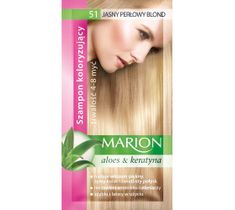 Marion Aloes & Keratyna – szampon koloryzujący do włosów nr 51 Jasny Perłowy Blond (80 ml)