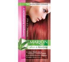 Marion Aloes & Keratyna – szampon koloryzujący do włosów nr 56 Intensywna Czerwień (80 ml)