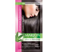 Marion Aloes & Keratyna – szampon koloryzujący do włosów nr 59 Hebanowa Czerń (80 ml)
