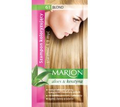 Marion Aloes & Keratyna – szampon koloryzujący do włosów nr 61 Blond (80 ml)