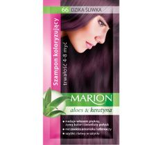 Marion Aloes & Keratyna – szampon koloryzujący do włosów nr 66 Dzika Śliwka (80 ml)
