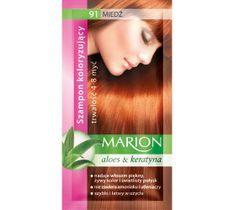 Marion Aloes & Keratyna – szampon koloryzujący do włosów nr 91 Miedź (80 ml)