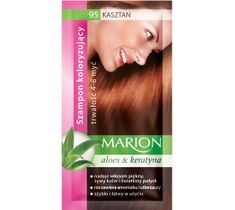 Marion Aloes & Keratyna – szampon koloryzujący do włosów nr 95 Kasztan (80 ml)