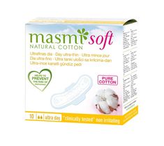 Masmi Day Ultra-Thin Pads ultracienkie podpaski na dzień ze skrzydełkami z bawełny organicznej Soft (10 szt.)
