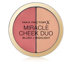 Max Factor Miracle Cheek Duo Blush & Highlight róż i rozświetlacz do twarzy Peach & Champagne 11g
