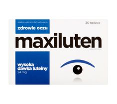 Maxiluten Suplement diety wspomagający zdrowie oczu z wysoką dawką luteiny 24mg 30 tabletek