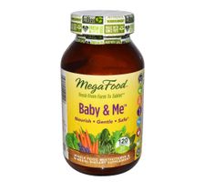 Mega Food Baby & Me organiczne witaminy dla kobiet w ciąży suplement diety 120 tabletek
