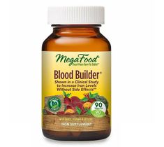 Mega Food Blood Builder suplement pomagający utrzymać prawidłowy poziom żelaza we krwi suplement diety (90 tabletek)