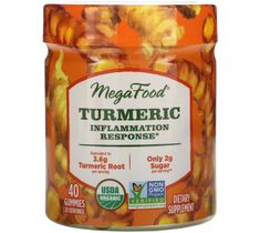 Mega Food Turmeric Inflammation Response żelki wspomagające stany zapalne suplement diety (40 szt.)