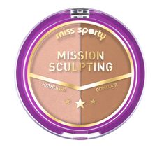 Miss Sporty Mission Sculpting paleta do konturowania twarzy 002 Mission Brunette 9g