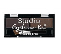 Miss Sporty Studio Eyebrow Kit paleta do makijażu brwi 001 Medium Brown 1,1g