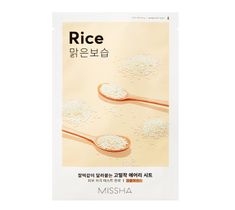 Missha Airy Fit Sheet Mask rozjaśniająco-wygładzająca maseczka w płachcie z ekstraktem z ryżu Rice 19ml
