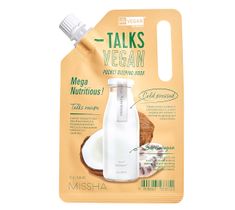 Missha Talks Vegan Squeeze Pocket Sleeping Mask nawilżająco-odżywcza maseczka całonocna dla skóry suchej Mega Nutritious (10 g)