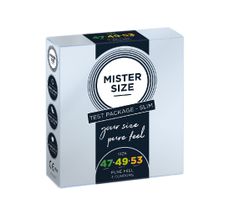 Mister Size Condoms prezerwatywy dopasowane do rozmiaru 47mm 49mm 53mm (3 szt.)