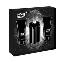 Mont Blanc Emblem zestaw prezentowy woda toaletowa spray 100 ml + balsam po goleniu 100 ml + żel pod prysznic 100 ml