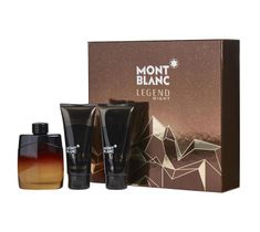 Mont Blanc Legend Night zestaw woda perfumowana spray 100ml + balsam po goleniu 100ml + żel pod prysznic 100ml