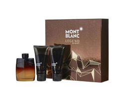 Mont Blanc – Legend Night zestaw woda perfumowana spray 100ml + balsam po goleniu 100ml + żel pod prysznic 100ml (1 szt.)