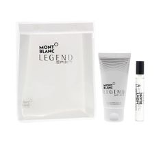 Mont Blanc Legend Spirit Pour Homme zestaw miniatura wody toaletowej spray 7.5ml + balsam po goleniu 50ml + kosmetyczka (1 szt.)