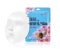 Moods Snail Cherry Blossom Facial Mask maska w płachcie ze śluzem ślimaka i ekstraktem z kwiatów (38 g)