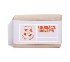 Mydlarnia Cztery Szpaki Mydło naturalne w kostce Pomarańcza i Rozmaryn (110 g)