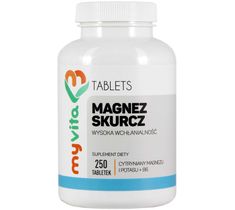 Myvita Magnez Skurcz cytrynian magnezu i potasu + B6 suplement diety 250 tabletek