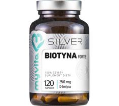 Myvita Silver Biotyna Forte 2500µg 100% czysty suplement diety 120 kapsułek